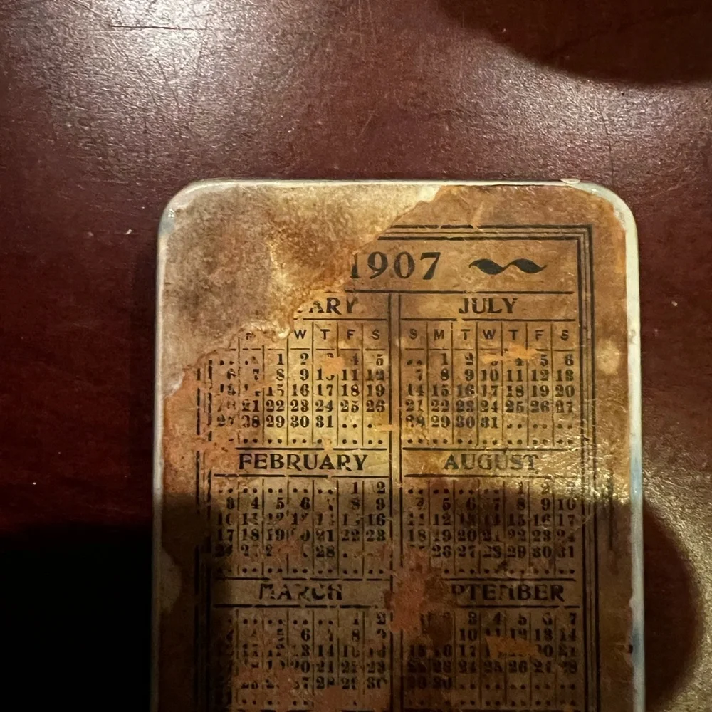 Vintage American Encaustic Tiling Co. Dated 1907 calendar paperweight Tile
